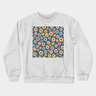 Delight Cartoonish Sprinkle Sweet Donut Pattern Crewneck Sweatshirt